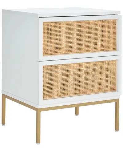 SAFAVIEH SAFAVIEH ZADIE 2-DRAWER RATTAN NIGHTSTAND