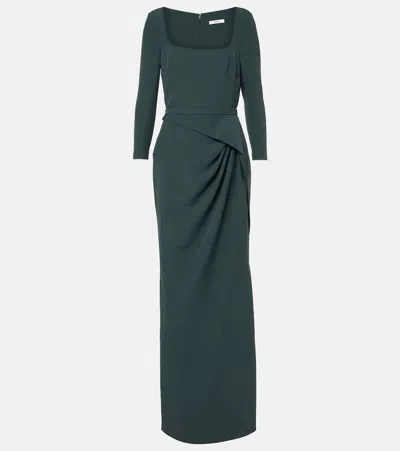 SAFIYAA MAHIR DRAPED CRÊPE GOWN