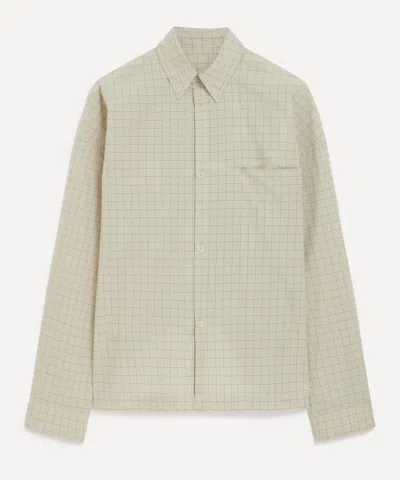 SAGE NATION SAGE NATION MENS POCKET PARKA PARCHMENT CHECK SHIRT