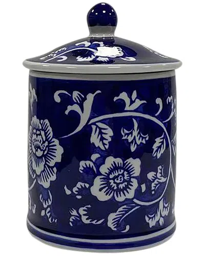 SAGEBROOK HOME SAGEBROOK HOME 8OZ CERAMIC CHINOISERIE SCENTED CANDLE WITH LID