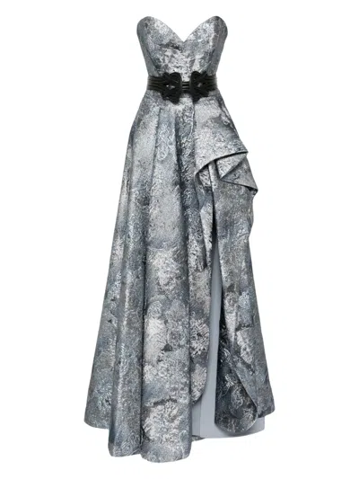 SAIID KOBEISY BROCADE LONG DRESS
