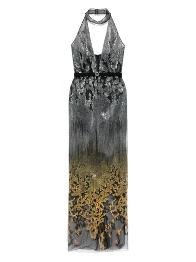 SAIID KOBEISY EMBROIDERED MAXI DRESS