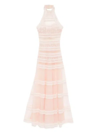 SAIID KOBEISY LACE SLEEVELESS DRESS