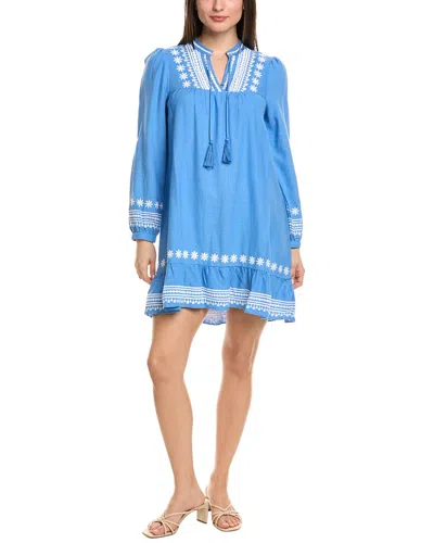 SAIL TO SABLE SAIL TO SABLE EMBROIDERED LINEN-BLEND MINI DRESS