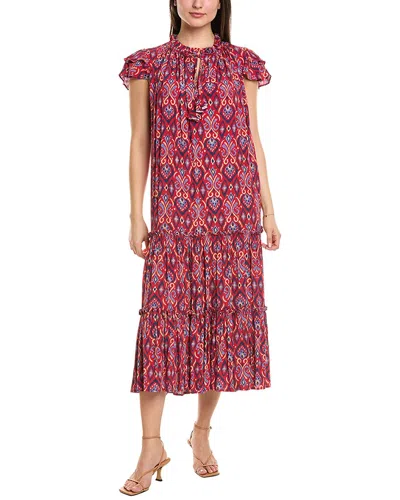 SAIL TO SABLE SAIL TO SABLE RUFFLE NECK MIDI DRESS