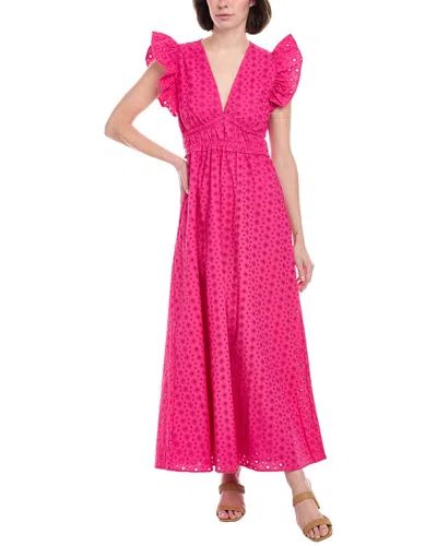 SAIL TO SABLE SAIL TO SABLE V-NECK FLUTTER SLEEVE MAXI DRESS