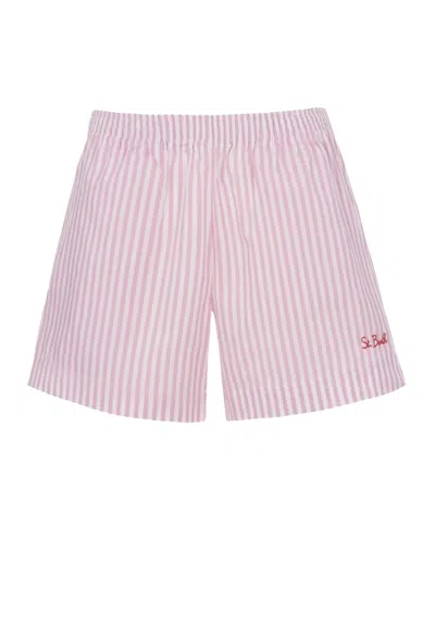 SAINT BARTH MEAVE SEERSUCKER WOMAN SAINT BARTH STRIPES V 21 EMB