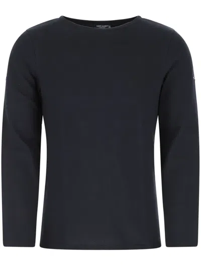 SAINT JAMES ELBOW-PATCHES COTTON T-SHIRT