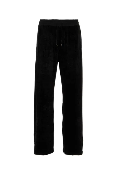 SAINT LAURENT SAINT LAURENT BLACK STRETCH CHENILLE JOGGERS