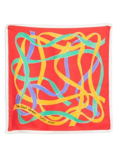 SAINT LAURENT 1990S SILK SCARF