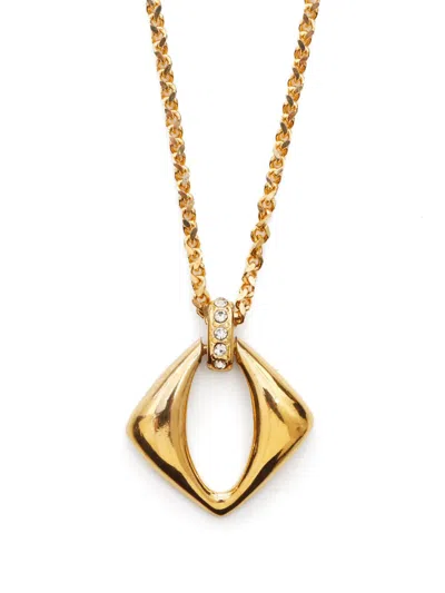 SAINT LAURENT 2000S RHINESTONE PENDANT NECKLACE