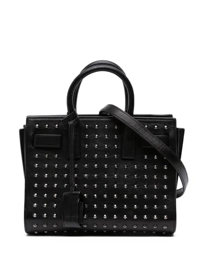 SAINT LAURENT 2014 NANO STUDDED LEATHER SAC DE JOUR SATCHEL