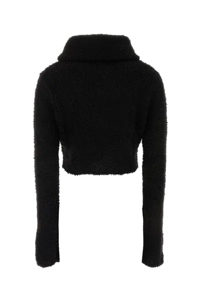 SAINT LAURENT BLACK ACRYLIC BLEND SWEATER