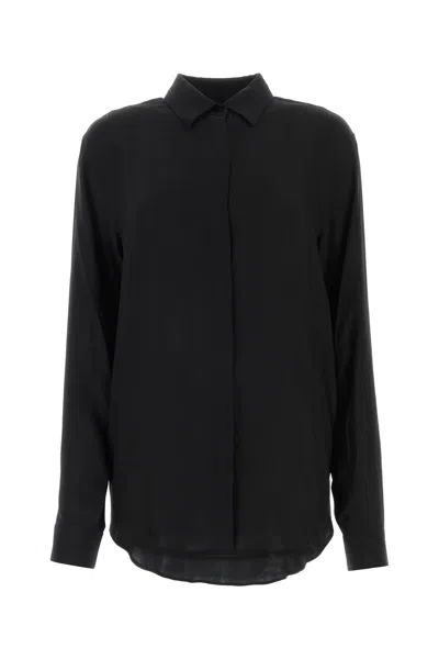 SAINT LAURENT BLACK SILK SHIRT