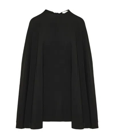 SAINT LAURENT CAPE-STYLE CUT OUT DRESS