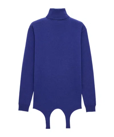 SAINT LAURENT SAINT LAURENT TURTLENECK GARTER JUMPER