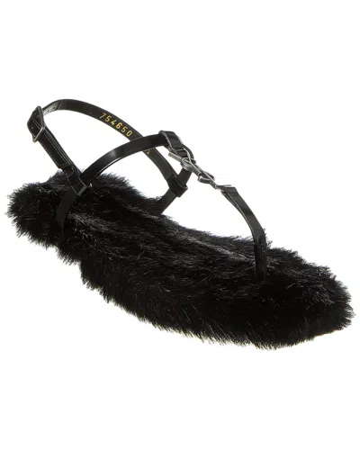 SAINT LAURENT SAINT LAURENT CASSANDRA LEATHER SANDAL