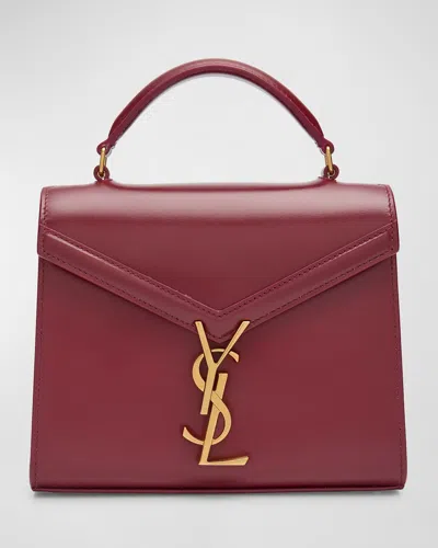 SAINT LAURENT CASSANDRE MINI MONOGRAM YSL BOX CALF TOP-HANDLE BAG