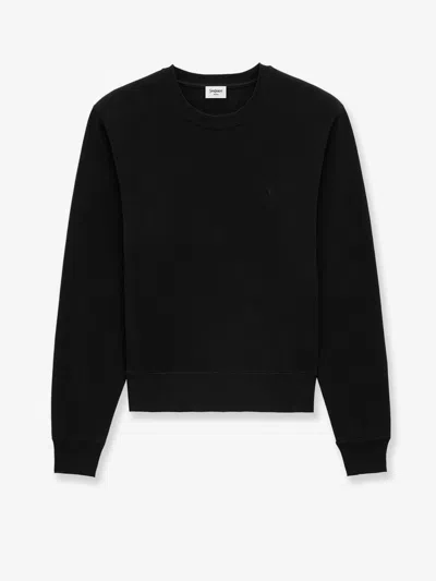 SAINT LAURENT CERTIFIED COTTON SWEATSHIRT WITH CASSANDRE EMBROIDERY