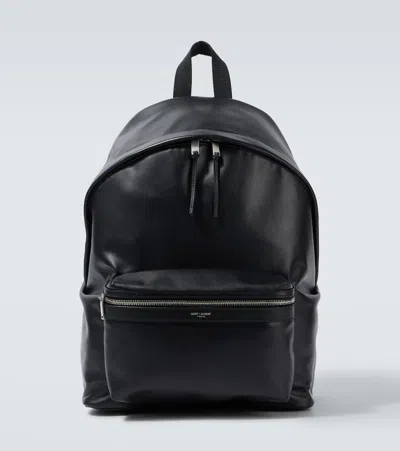 SAINT LAURENT CITY LEATHER BACKPACK