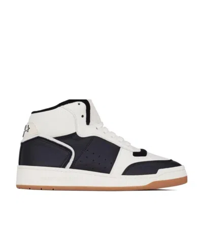 SAINT LAURENT SAINT LAURENT SL/80 ROUND TOE MID-TOP SNEAKERS