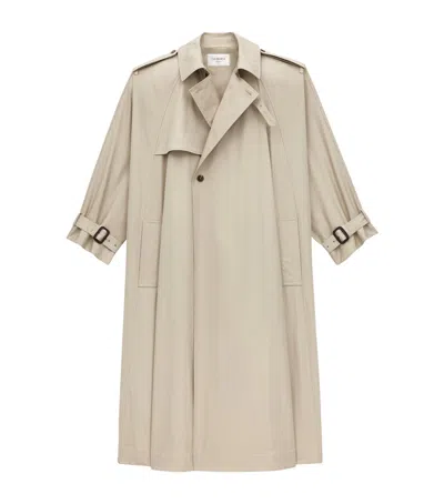 SAINT LAURENT COTTON CAPE TRENCH COAT