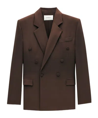 SAINT LAURENT SAINT LAURENT OVERSIZED DOUBLE-BREASTED JACKET