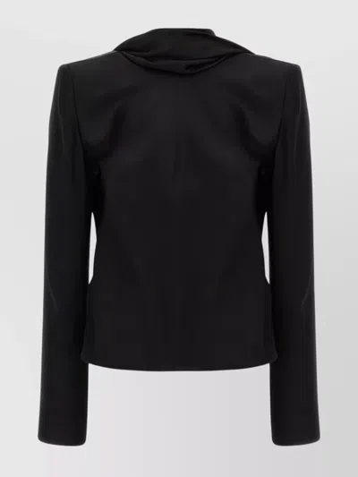 SAINT LAURENT DRAPED BACK NECKLINE TOP