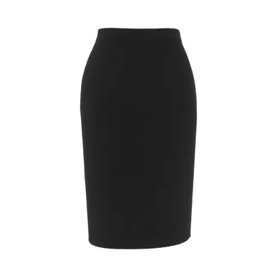 SAINT LAURENT SAINT LAURENT FINE KNIT PENCIL SKIRT 'BLACK'