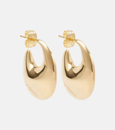 SAINT LAURENT TEARDROP HOOP EARRINGS