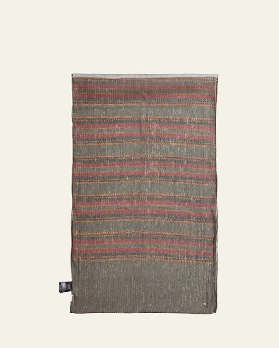 SAINT LAURENT GIPSY STRIPES SILK SCARF