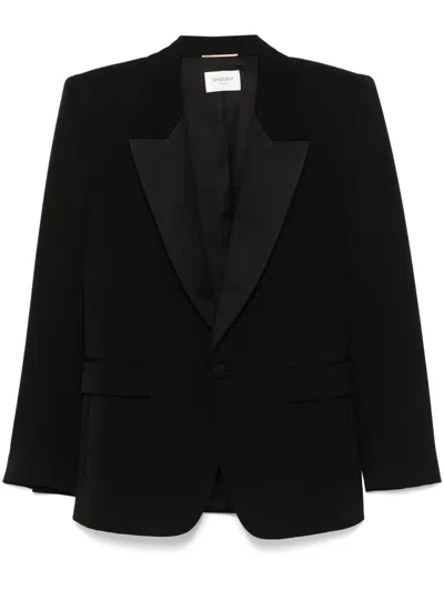 SAINT LAURENT GRAIN-DE-POUDRE BLAZER