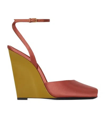 SAINT LAURENT SAINT LAURENT LA SCANDALE WEDGE SANDALS