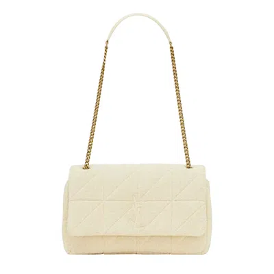 SAINT LAURENT SAINT LAURENT JAMIE MEDIUM CHAIN PATCHWORK BAG 'TROPCAL SAND/SHELL'