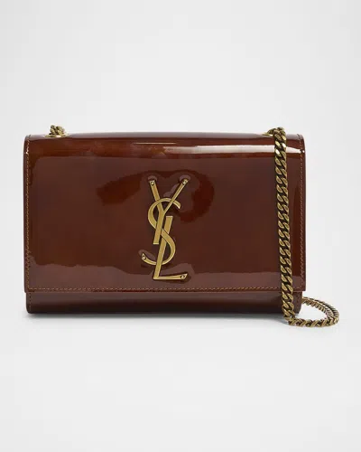 SAINT LAURENT KATE SMALL YSL CROSSBODY BAG IN PATENT LEATHER
