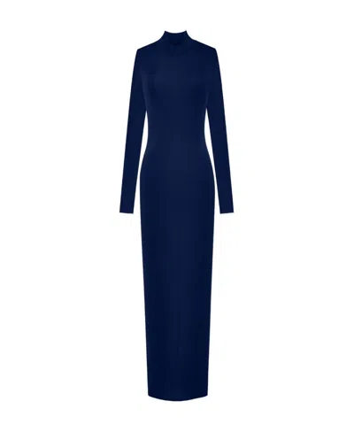 SAINT LAURENT SAINT LAURENT HIGH NECK LONG-SLEEVED DRESS