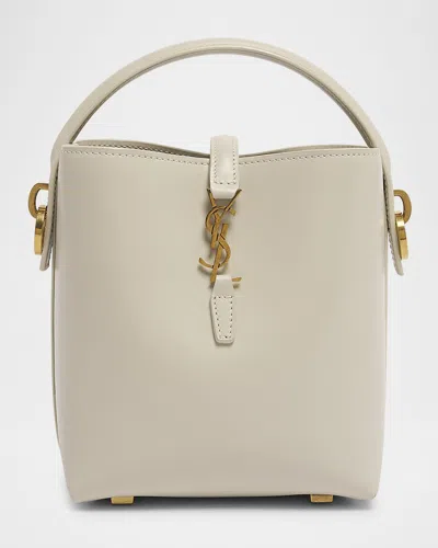 SAINT LAURENT LE 37 MINI YSL BUCKET BAG IN SMOOTH LEATHER
