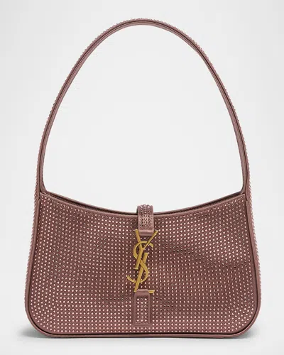 SAINT LAURENT LE 5 A 7 MINI SHOULDER BAG IN STRASS SATIN