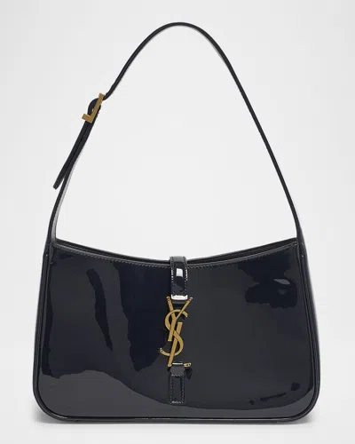 SAINT LAURENT LE 5 A 7 YSL SHOULDER BAG IN PATENT LEATHER