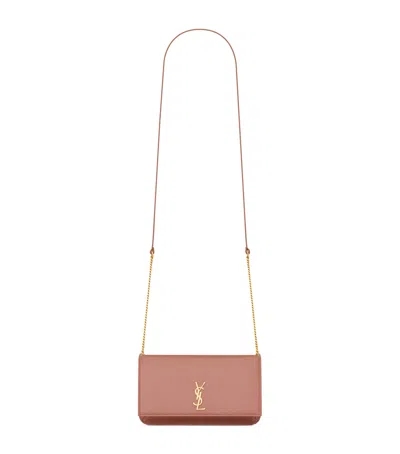 SAINT LAURENT LEATHER CASSANDRE PHONE HOLDER