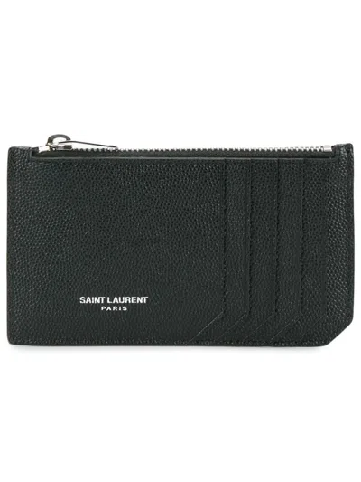 SAINT LAURENT Saint Laurent Leather Credit Card Case