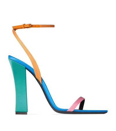 SAINT LAURENT LEATHER DOMINIQUE SANDALS 110