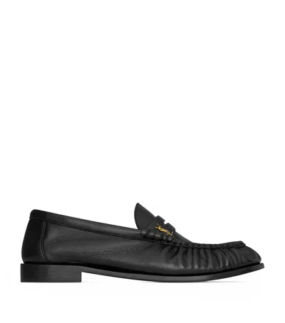 SAINT LAURENT LEATHER LE LOAFERS