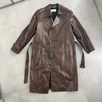 SAINT LAURENT SAINT LAURENT LEATHER OVERCOAT IN ALL SIZES