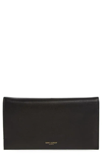 SAINT LAURENT SAINT LAURENT LEATHER TRAVEL WALLET