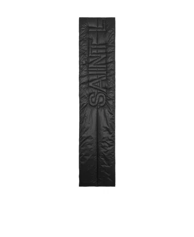 SAINT LAURENT SAINT LAURENT LOGO PATCH QUILTED SCARF