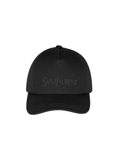 SAINT LAURENT SAINT LAURENT LOGO EMBROIDERED BASEBALL CAP