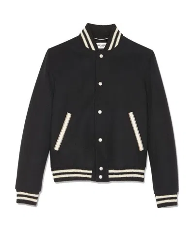 SAINT LAURENT SAINT LAURENT TEDDY VARSITY JACKET