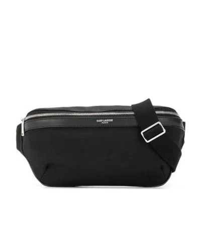 SAINT LAURENT SAINT LAURENT LOGO DETAILED ZIP-UP BELT BAG