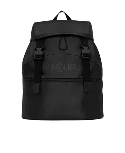 SAINT LAURENT SAINT LAURENT BUCKLE DETAILED ZIP-UP BACKPACK